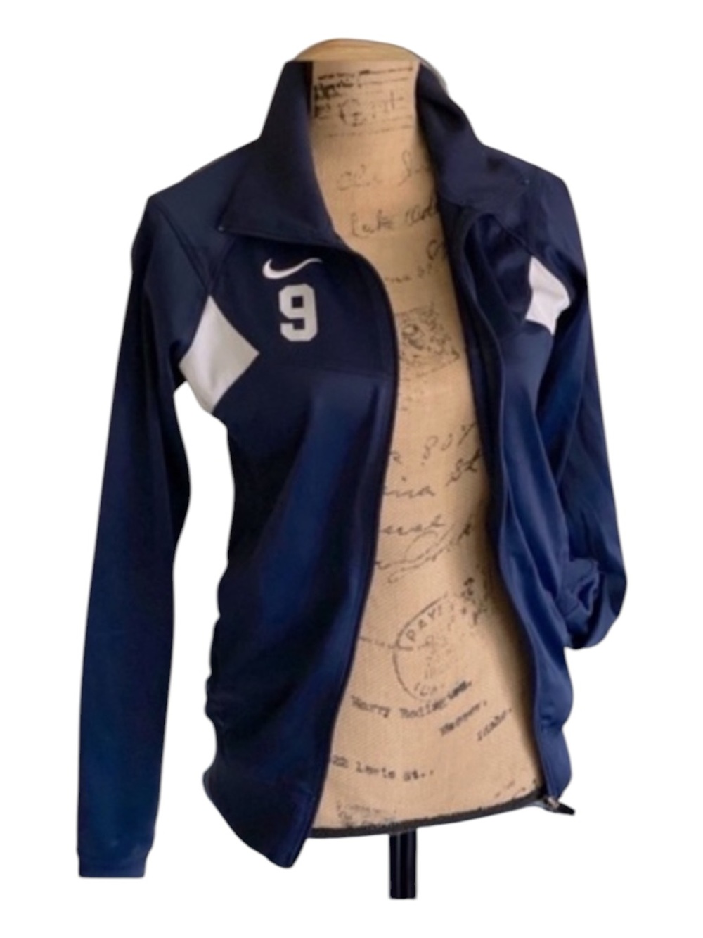Vintage Nike Track Jacket Colorblock Jacket Women’s Size SP Navy/White Like New
